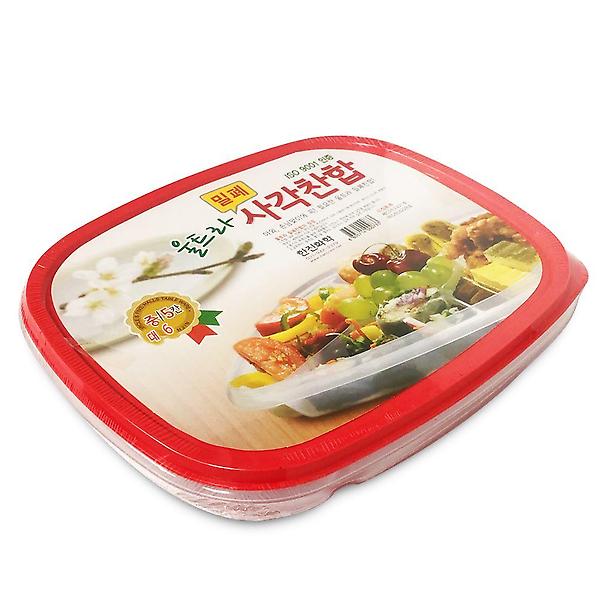  한진 울트라 밀폐 사각 찬합(대6칸) 반찬통 사각반찬