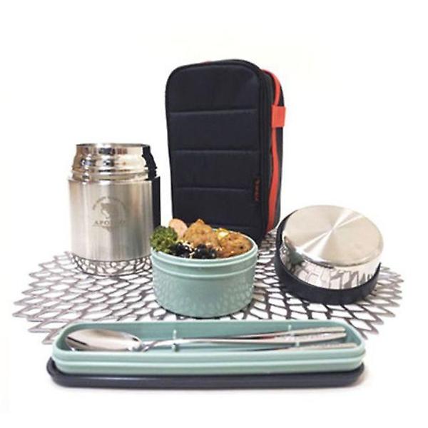  아폴로 보온 죽통 도시락 보온 국통 밥통 실버 1300ml