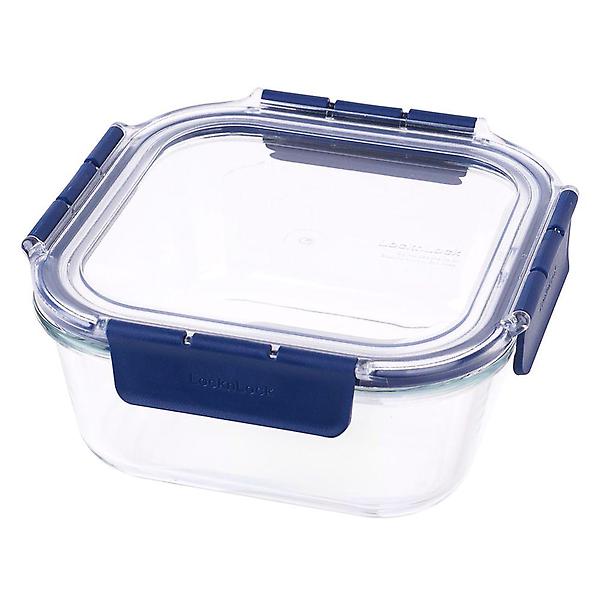  내열 유리 밀폐 직사각 냉동 밥 보관 용기 1.4L