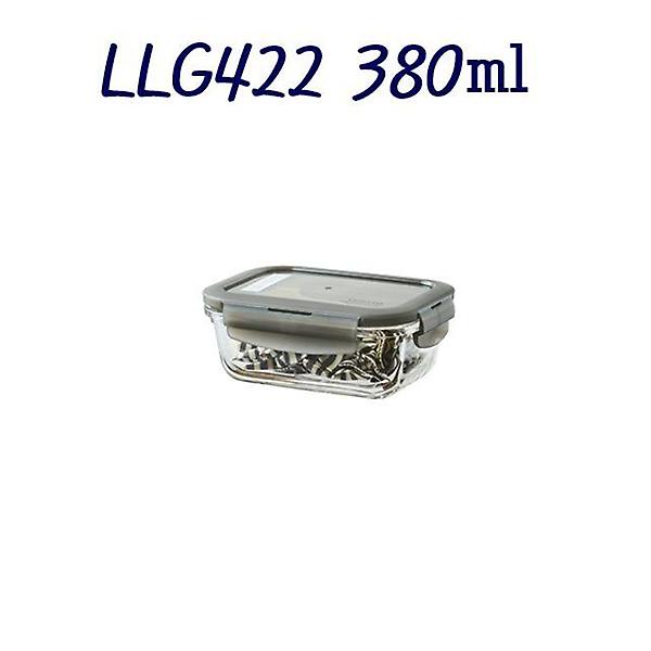  락앤락 내열 유리밀폐 오븐용기 직사각 380ml LLG422