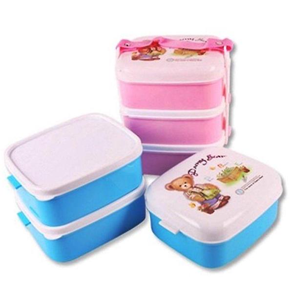  데니베어 미니찬합 3단(핑크색)