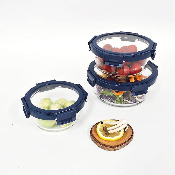  대코 오븐락-원형1p 시리즈 유리반찬통 밀페용기