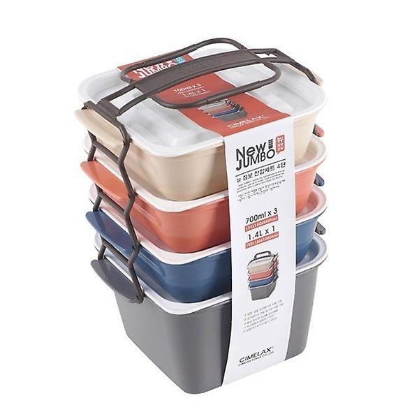 4단 찬합 700ml-3p 1.4L-1p 도시락 휴대용