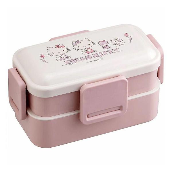  헬로키티 라인로즈 돔형 2단 런치 도시락 600ml