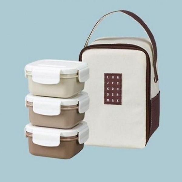  3단 용기 메이트 도시락세트 정사각 식단 1P 런치 미