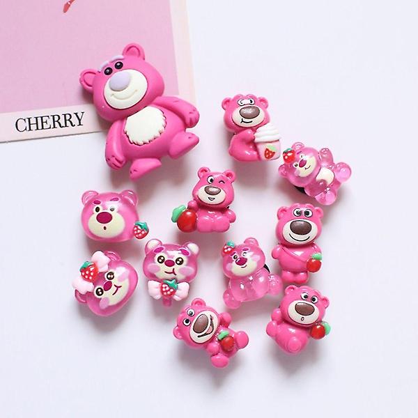  10개 신발 핑크베어 장식 심술궂은