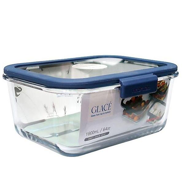  유리 밀폐용기 반찬통 김치통 내열 유리 용기 1900ml
