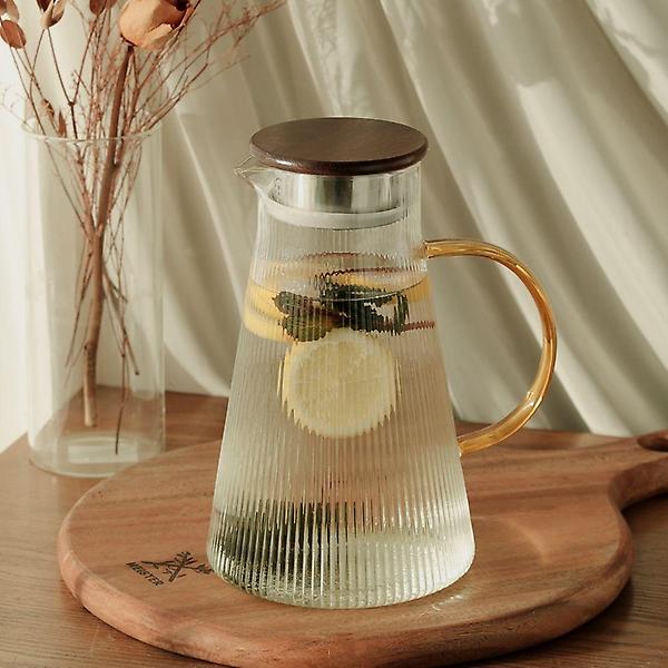  이든 우드커버 내열유리 물병 1.8L A타입