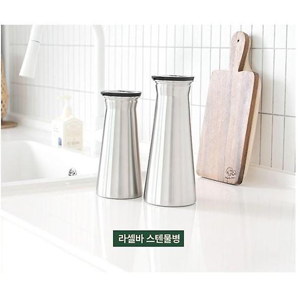  라셀바 스타일리쉬 원형스텐물병 식탁 업소용물병