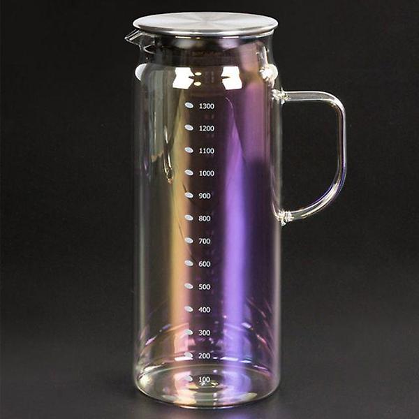  오로라 유리 물병 내열 가정 냉장고 물병 물통 1.3L