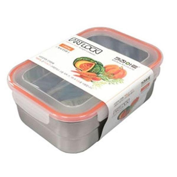  키친아트 밀폐 용기 반찬통 보관통 스텐 용기 1300ml