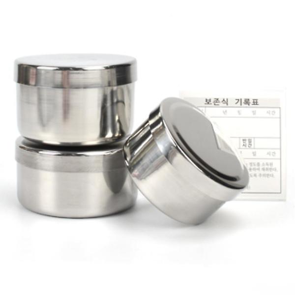  열소독 가능 고급 스텐 밀폐 보존 용기 02. 원형 내피