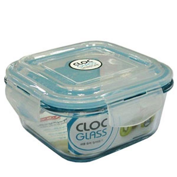  네오플람 클락 반찬통 내열유리 사각 800ml 밀폐용기