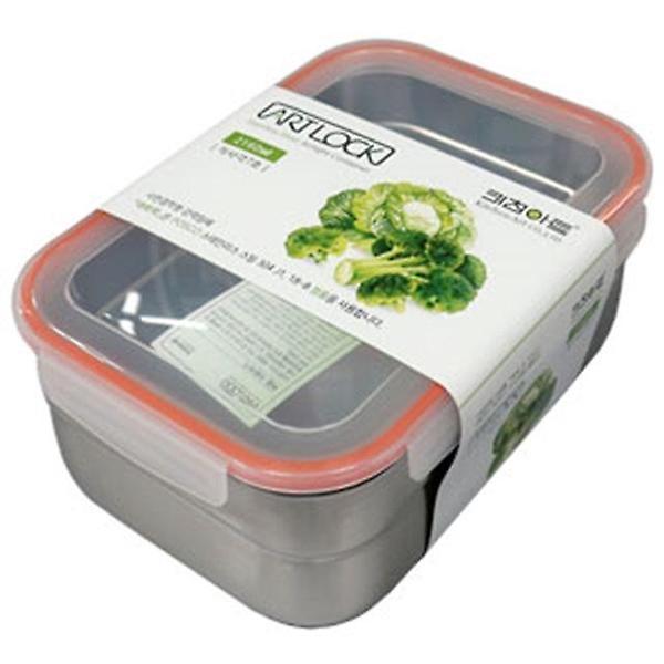  키친아트 스텐 반찬통 밀폐용기 7호 2160ml 김치 보관