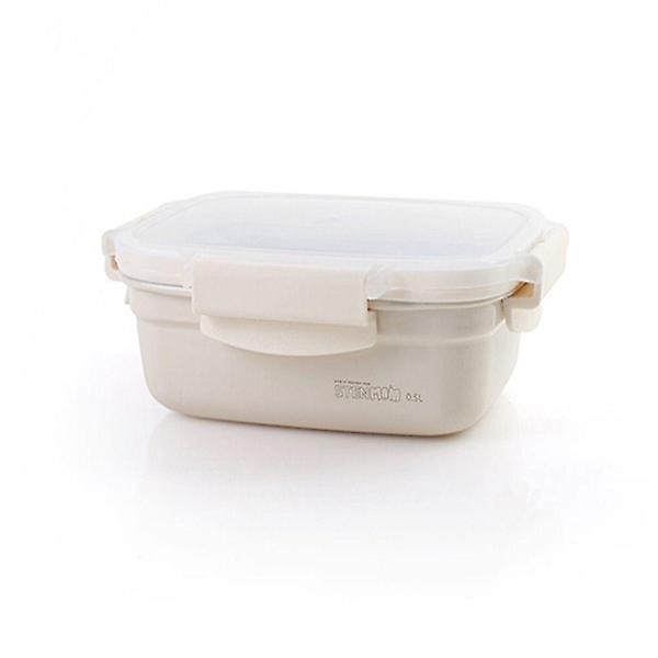  스텐맘 세라믹 컬러직사각 밀폐용기(0.5L)