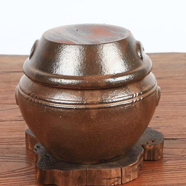  거친 전라 옹기 양념통 항아리 4호 800ml