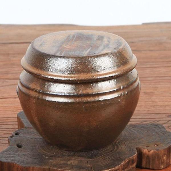  거친 옹기 양념통 항아리 3호