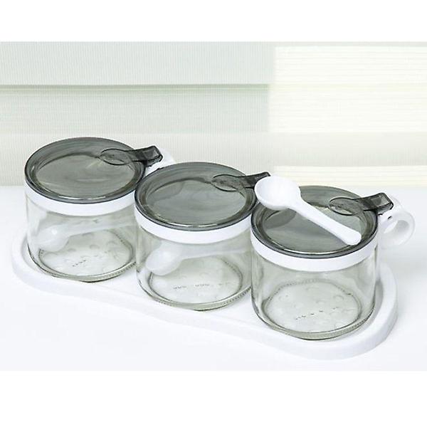  아트웨어 양념통 세트 유리 조미료통 원형 소스병 3P