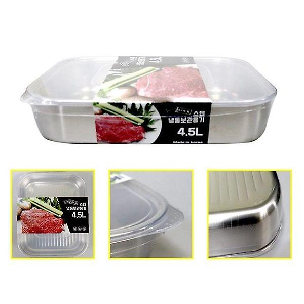  스텐 밀폐 냉동보관용기 4.5L 1p 수납용 소분용기