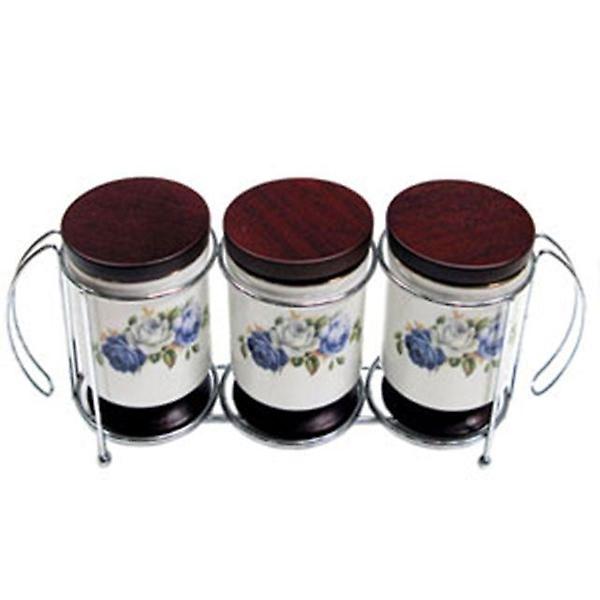  하라코리아 양념통 세트 조미료통 보관통 로즈 3p