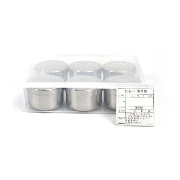  PC사각 보존식용기 세트(스텐원형 6P)