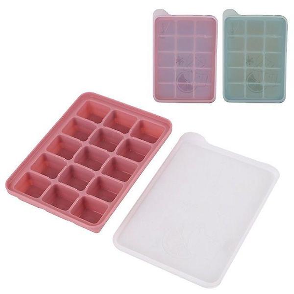  사각 실리콘 얼음틀-15구 색상랜덤 뚜껑형