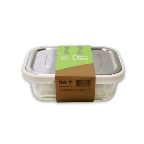  스텐 밀폐용기 보관통 반찬통 냉장고 용기 직1호370ml