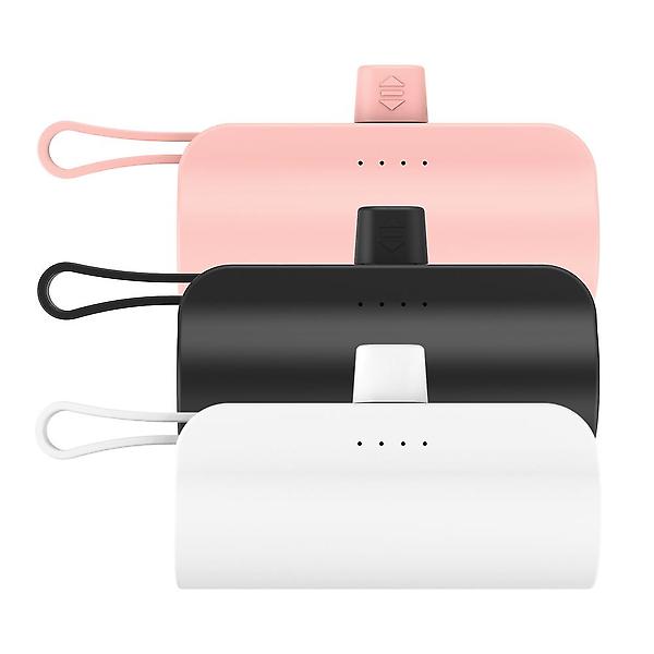  스마텍 5000mAh 2포트 일체형 미니 보조배터리(8핀/C타입) STPB-DB5