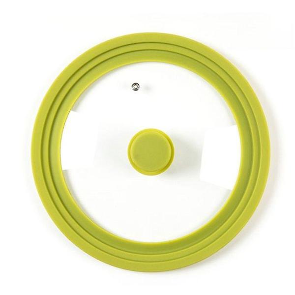  올비아 냄비 뚜껑 후라이팬 기름 튀김 방지 커버 그린