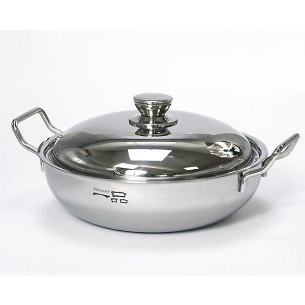  키친아트 전골 냄비 인덕션 스텐 양수 냄비 3중 20cm