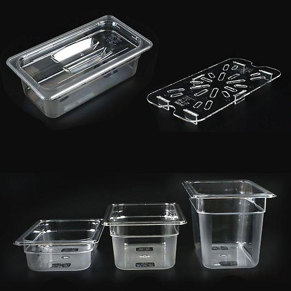  높이6.5cm 3분의1 물받침 투명 PC 밧드 바트 뚜껑포함