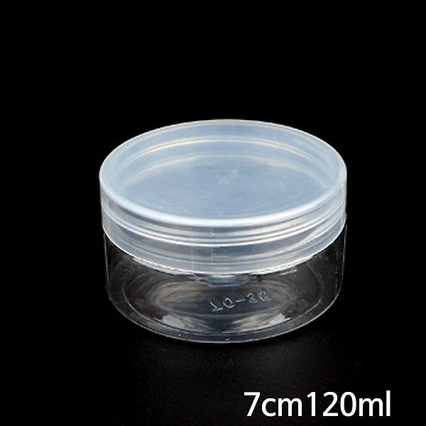  원형 플라스틱 보관 용기 7cm 120ml X20개 소분 공병