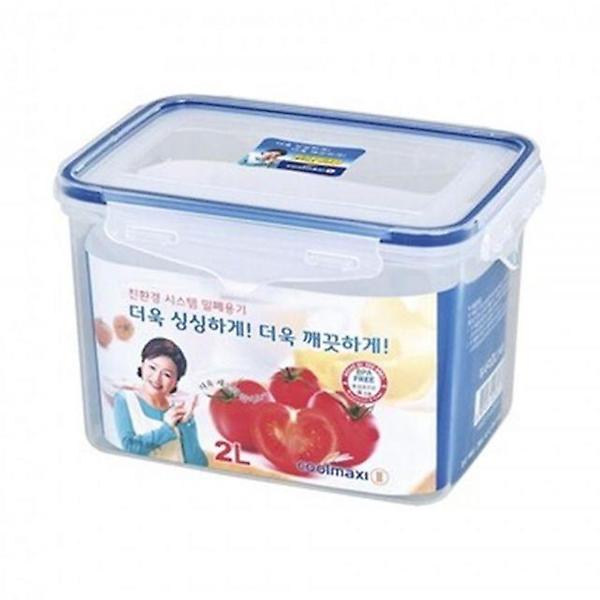  깊은 직사각형 14호 투명 밀폐용기 2L 냉장고정리용기