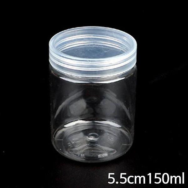  원형 플라스틱 보관 용기 5.5cm 150ml X20개 공병