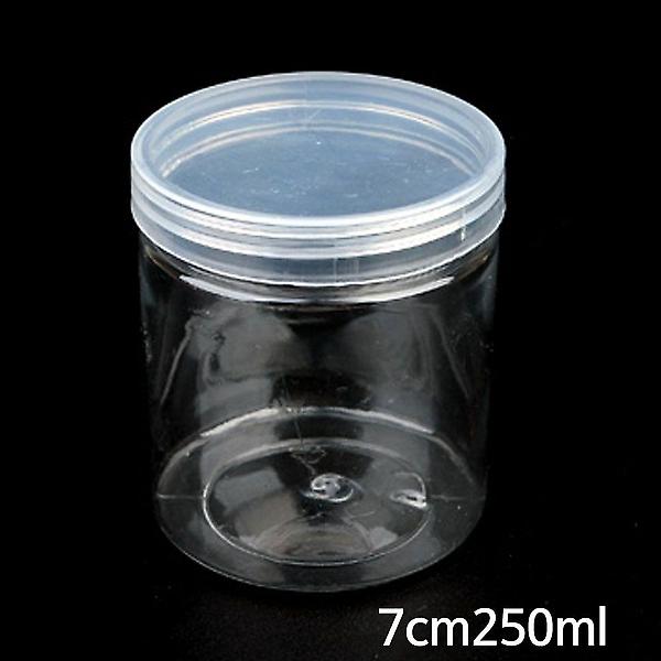 원형 플라스틱 보관 용기 7cm 250ml X20개 소분 공병