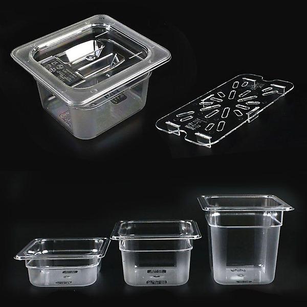  높이 10cm 6분의1 물받침 투명 PC 밧드 바트 뚜껑포함