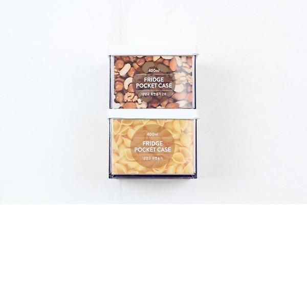  냉장고 포켓용기 2호 수납용기 투명용기 정리함 냉장