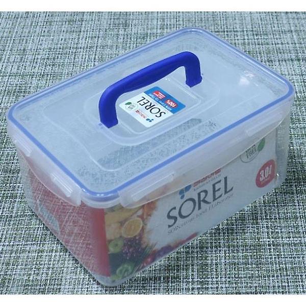  밀폐 용기 뚜껑 손잡이 반찬통 찬기 냉장고 보관통 3L