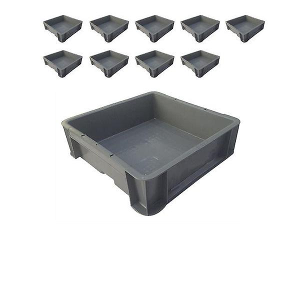  볼트와 자재보관용 335 X 335 X 103 회색 상자 10개입