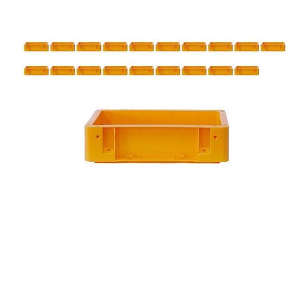  380 X 240 X 105 다단적재 가능한 노란색 상자 X 20개