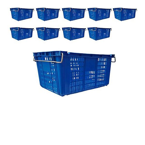  다단적재가 가능한 다용도 83L 파랑 운반 상자 X 10개