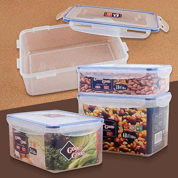  굿앤굿 밀폐용기 중형 2L 반찬통 김치통 야채보관통
