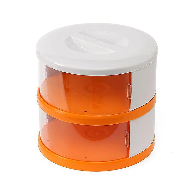  신선쿡 2단 음식 보관 케이스(오렌지+ 화이트)
