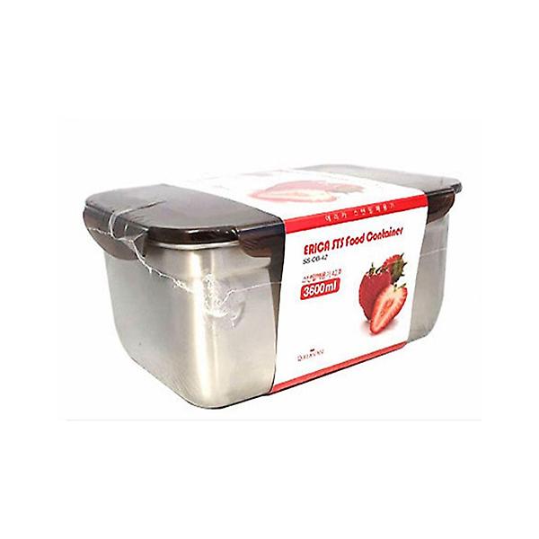  다용도 3600ml 스테인레스 밀폐용기 사각형 잠금장치