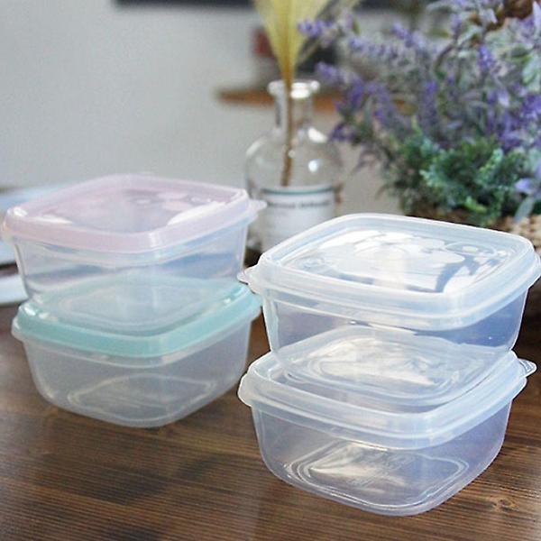  전자렌지용 4개 냉장고 보관 반찬통 냉동 용기 사각