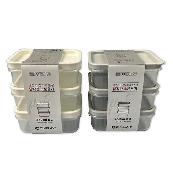  색상랜덤 -R 씨밀렉스 납작한 3P 260mm 소분용기 소