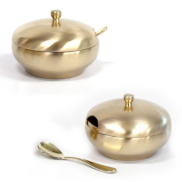  방짜유기 한정식 양념통 양념단지 8.4x3.7cm 스푼포함