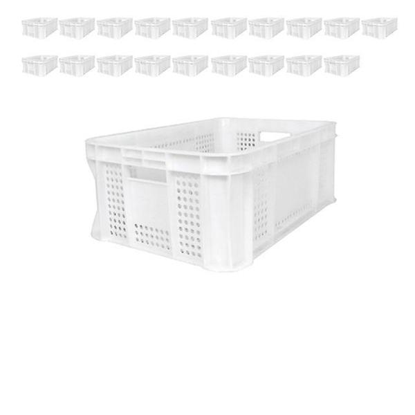  520 X 365 X 200 촘촘한 통풍구 흰색 운반상자 X 20개