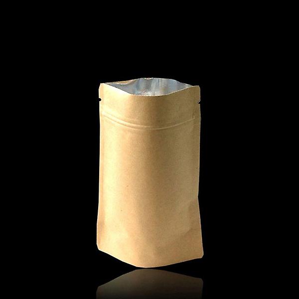  크라프트 지퍼스탠드 지퍼백 (은박형) 20X27cm 100P