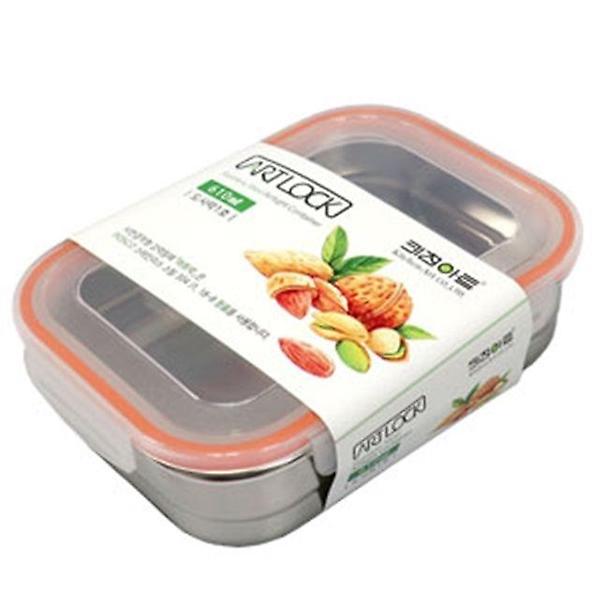  키친아트 스텐 밀폐용기 도시락 1호 610ml